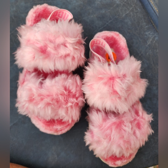 UGG FLUFF SUGAR SANDALS (PINK -Size: 11) - Picture 8 of 9